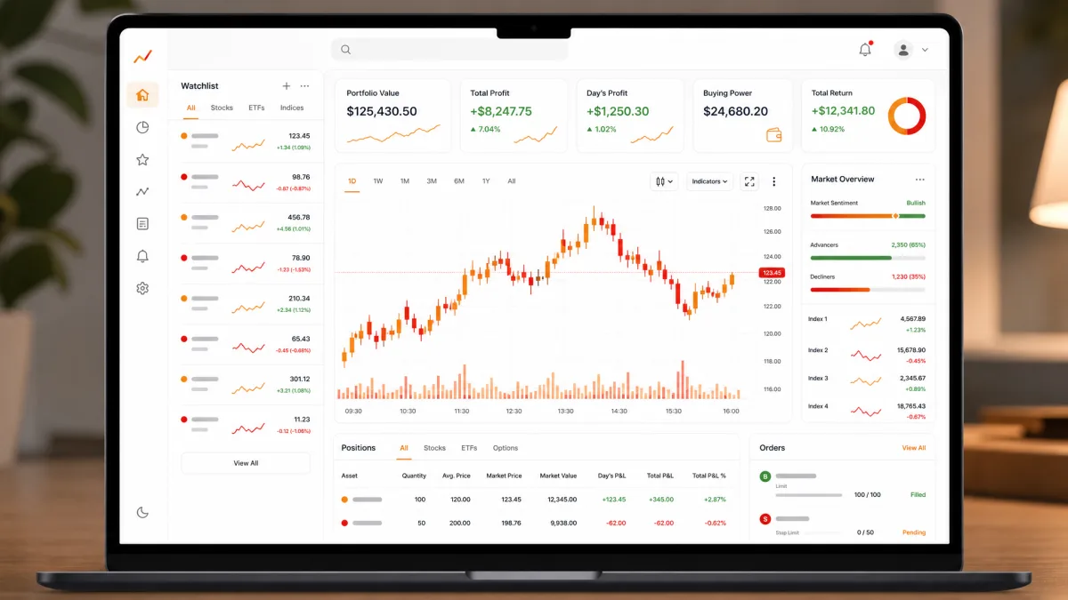Felle Fondholm — dashboard handelsplatform